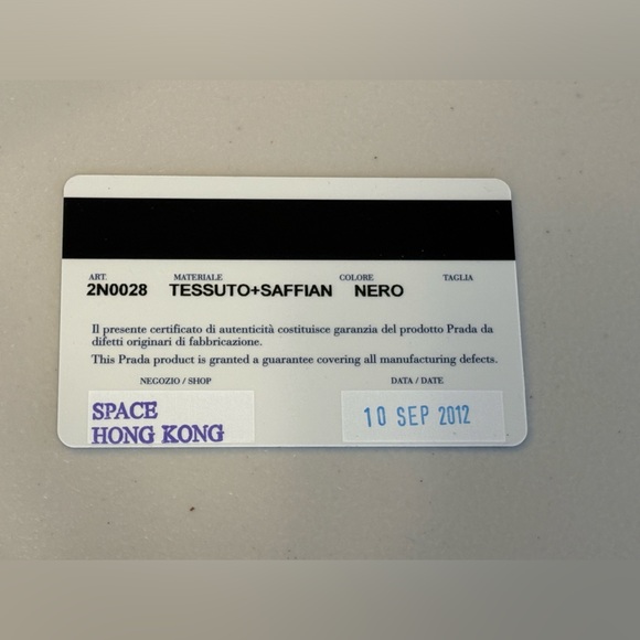 Prada Authenticity Card - Available until Nov 17th - Picture 2 of 2